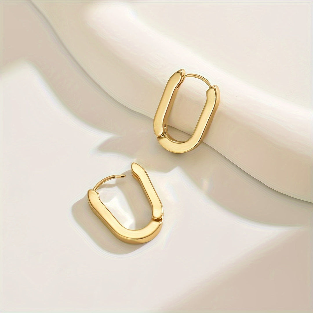 Pendientes de aro geométricos elegantes