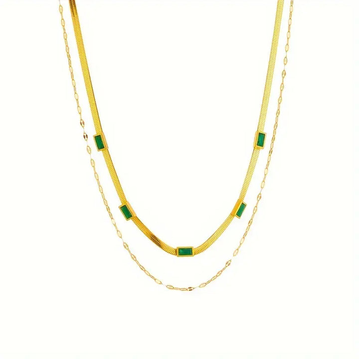 Collar retro de doble capa Sorella Edelstein | Oro