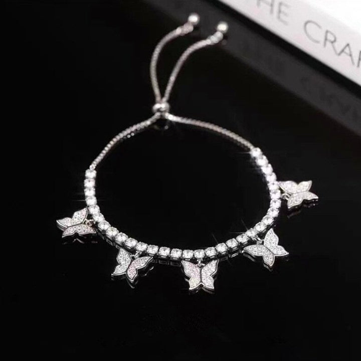 Pulsera de tenis de mariposa Camelia