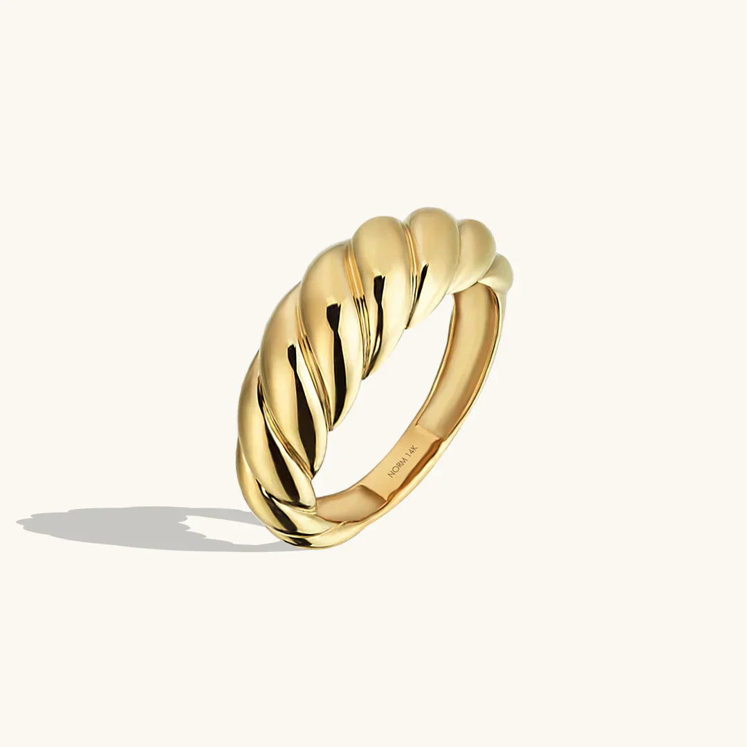 Anillo Croissant | Oro blanco