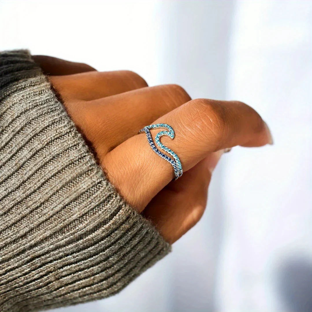 Anillo Brillante Ola Oceánica