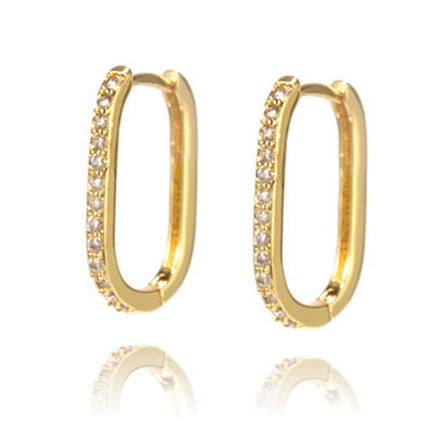 Pendientes en forma de U dorados Sirius