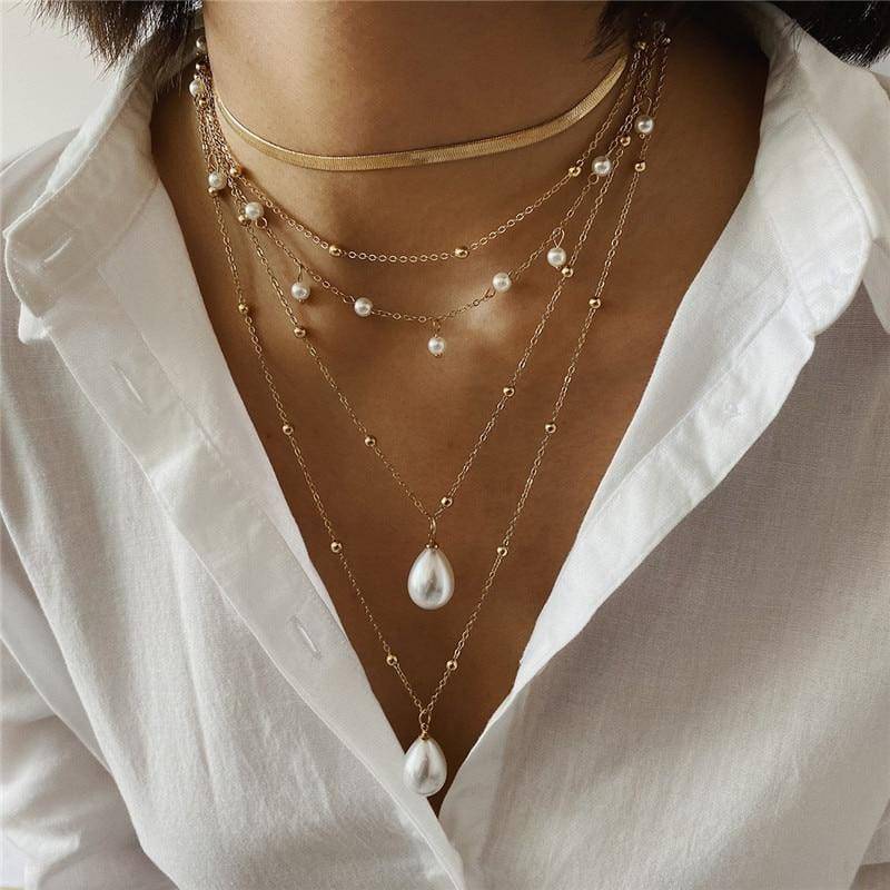 Collar de perlas superpuestas Amelie