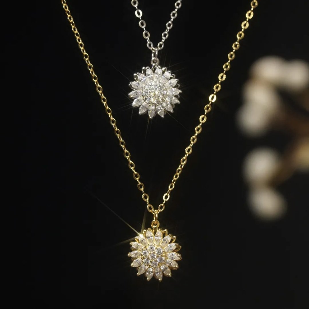 Collar giratorio de girasol