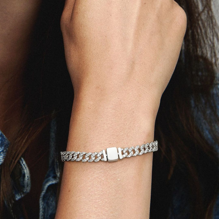 Pulsera Cubana Pavé | Dorado