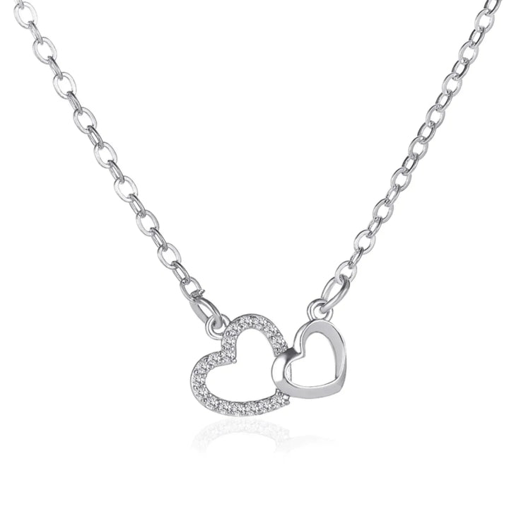 Collar de doble corazón Cynthia