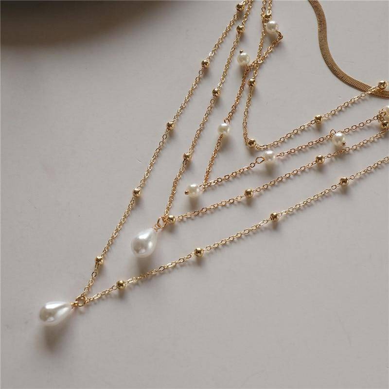 Collar de perlas superpuestas Amelie