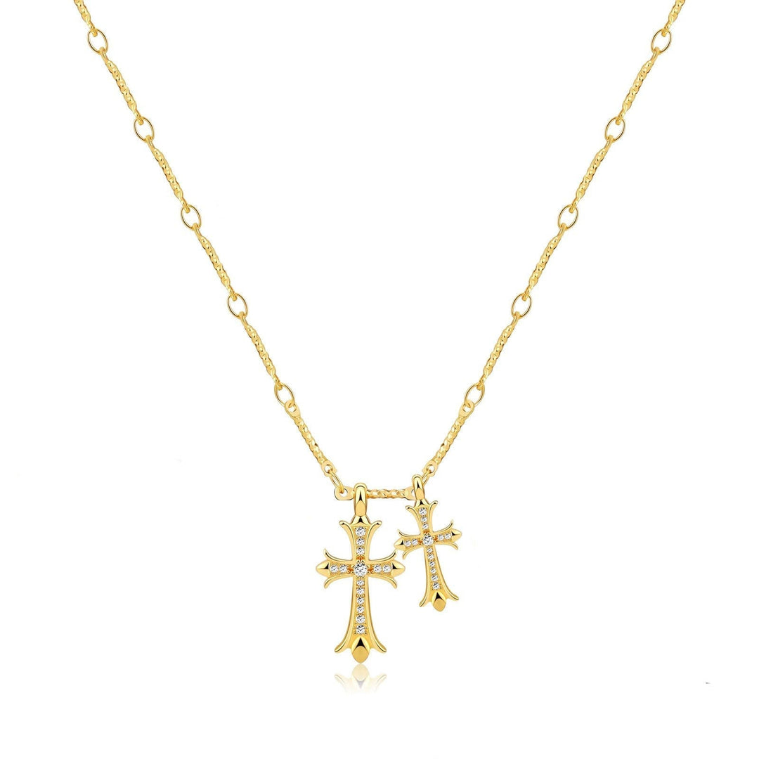 Collar de doble cruz Vivori