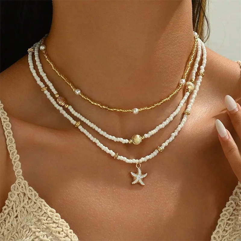 Collar Brisa del Mar con Perlas Tropicales
