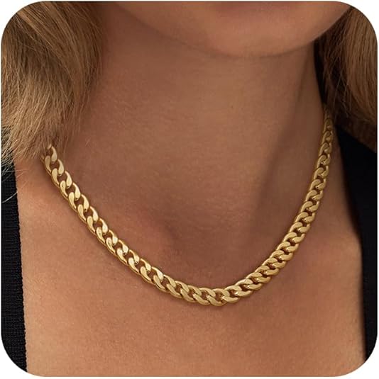 Collar Grueso de Eslabones Cubanos | Dorado
