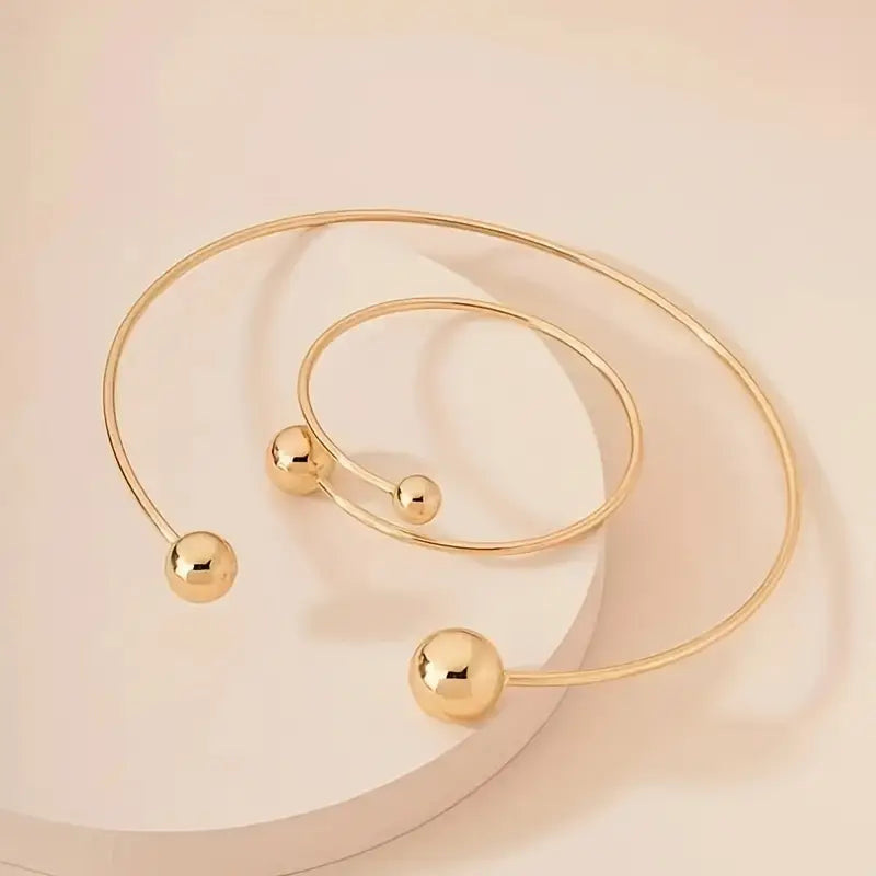 Set de Collar y Pulsera Minimalist Glow | Dorado