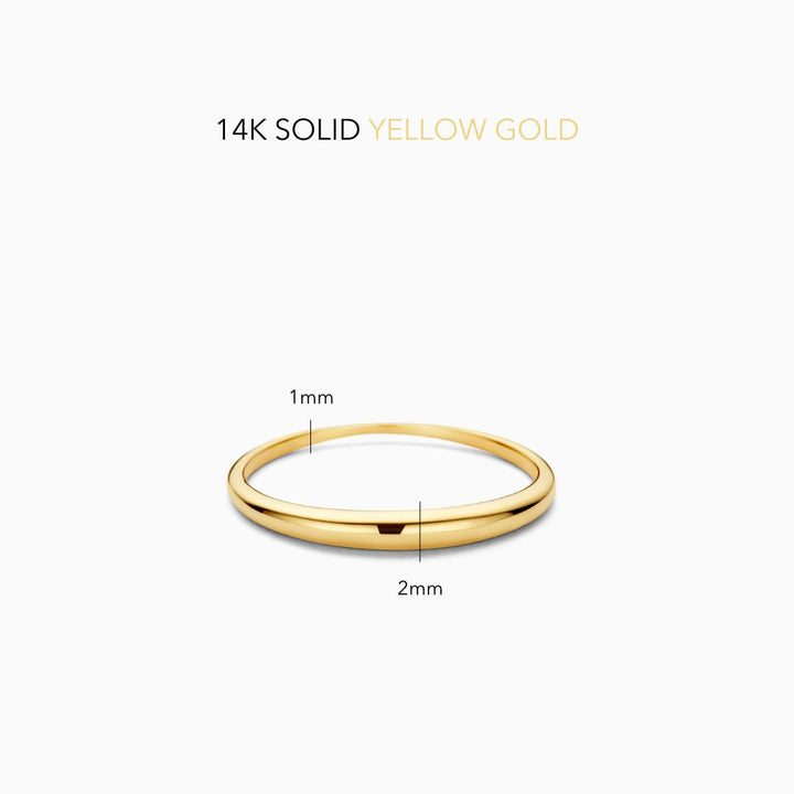 Anillo Slim Dome | Dorado