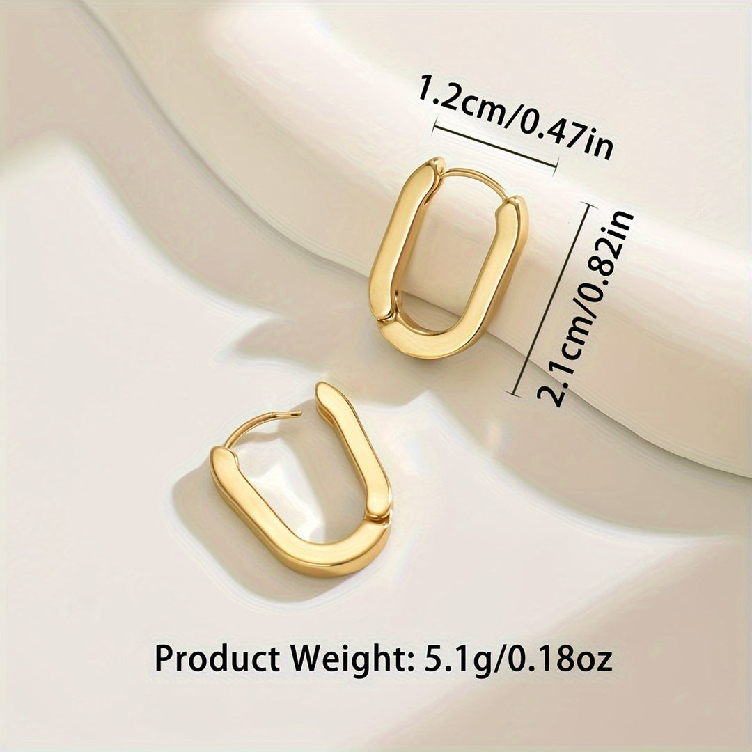 Pendientes de aro geométricos elegantes