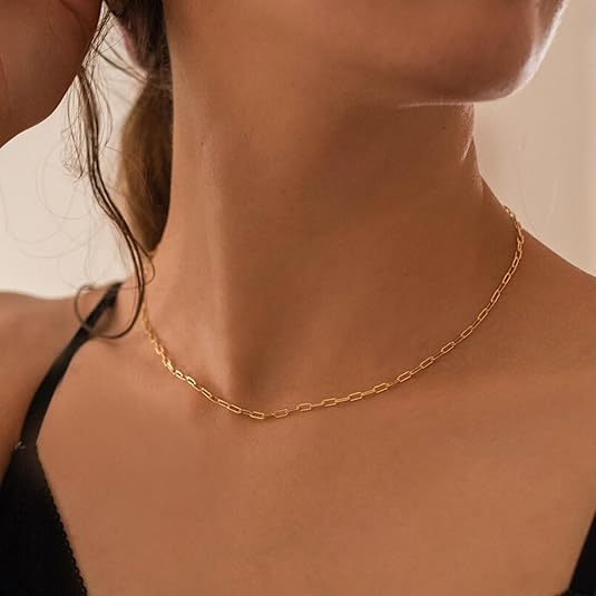 Collar de rubí en capas tipo clip | Oro