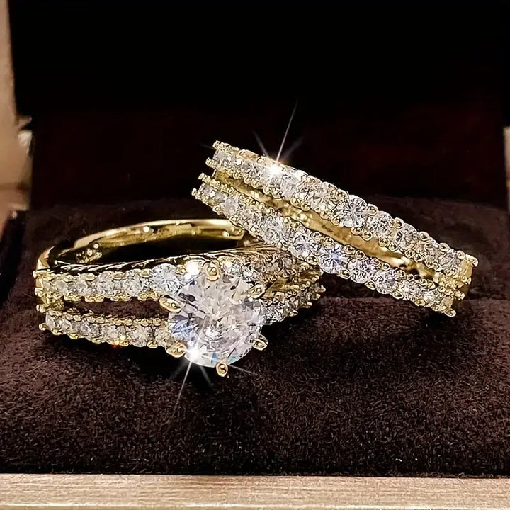 Set de Anillos Eternal Radiance | Dorado