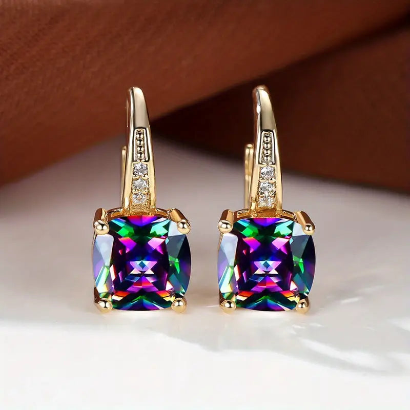 Pendientes de Aro Mystic Stone | Dorado