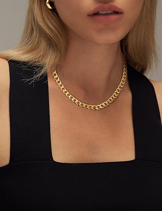 Collar Grueso de Eslabones Cubanos | Dorado
