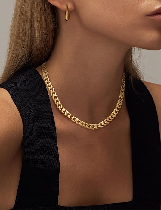 Collar Grueso de Eslabones Cubanos | Dorado