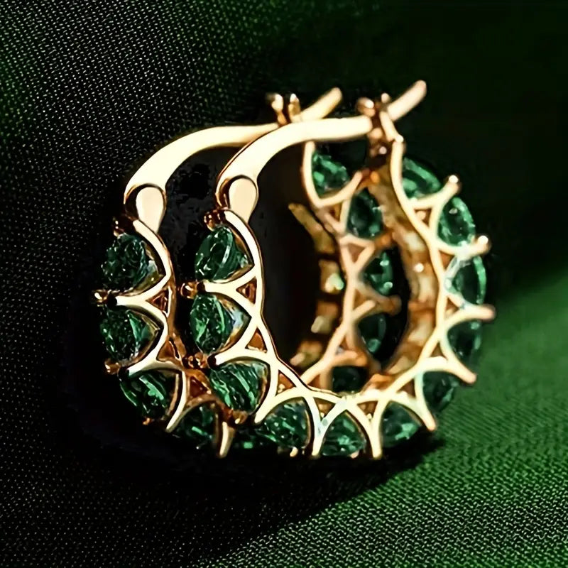 Pendientes tipo chandelier Elena Marlowe | Oro blanco
