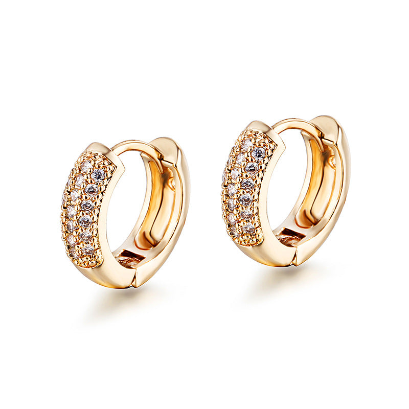 Pendientes de aro abrazador dorados Clementine