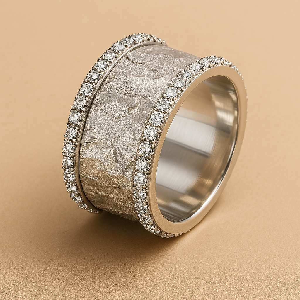 Anillo vintage de circonita plateada