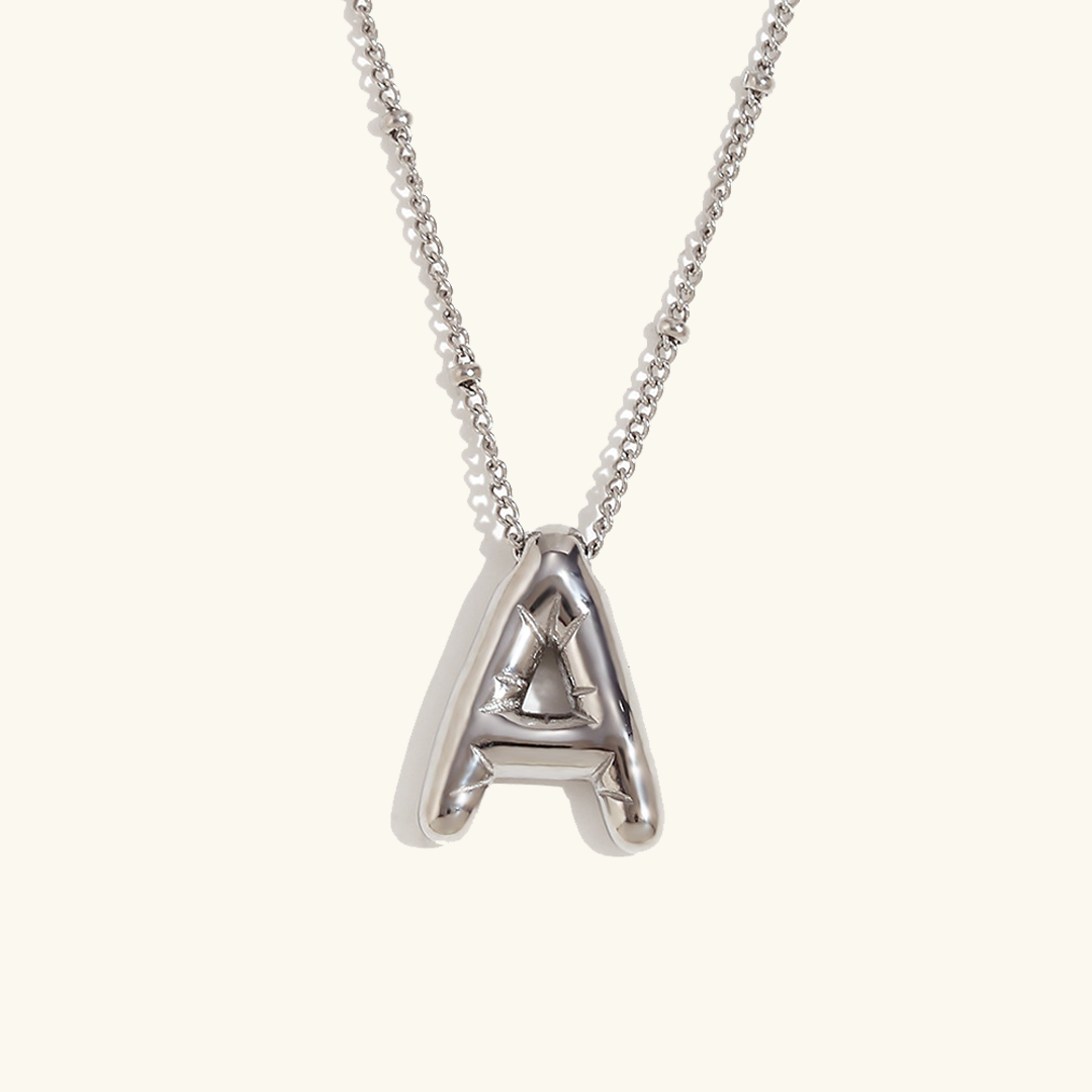 Collar personalizado de inicial con burbujas