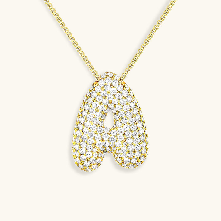 Collar de inicial con burbujas Hailey