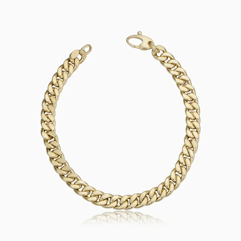 Pulsera Estate Cuban | Oro blanco