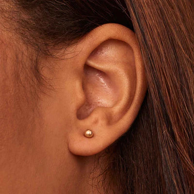 Pendientes stud Have a ball | Oro blanco