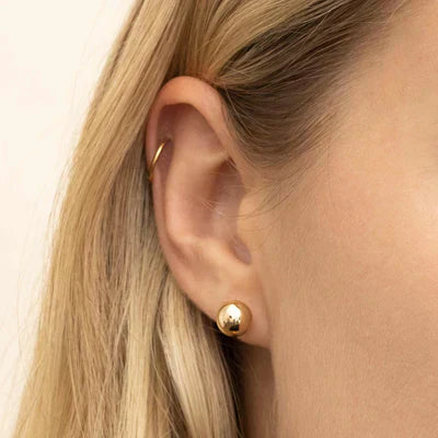 Pendientes stud Have a ball | Oro blanco