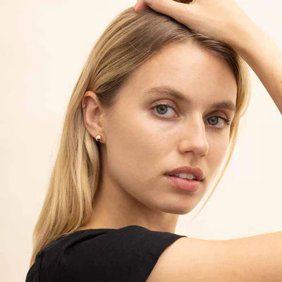 Pendientes stud Have a ball | Oro blanco