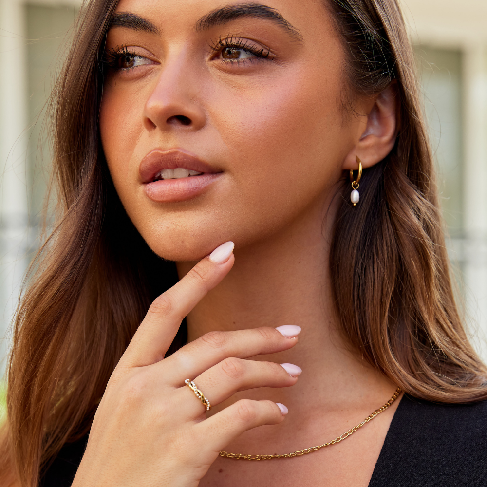 Pendientes de perlas de agua dulce