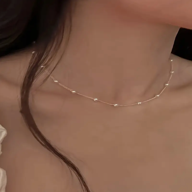 Elegante collar de perlas estilo barroco vintage elaborado en oro