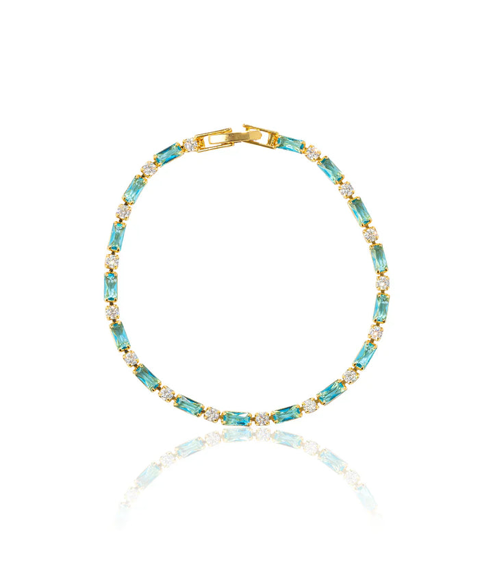 Pulsera de Piedra Turquesa Natural | Dorado