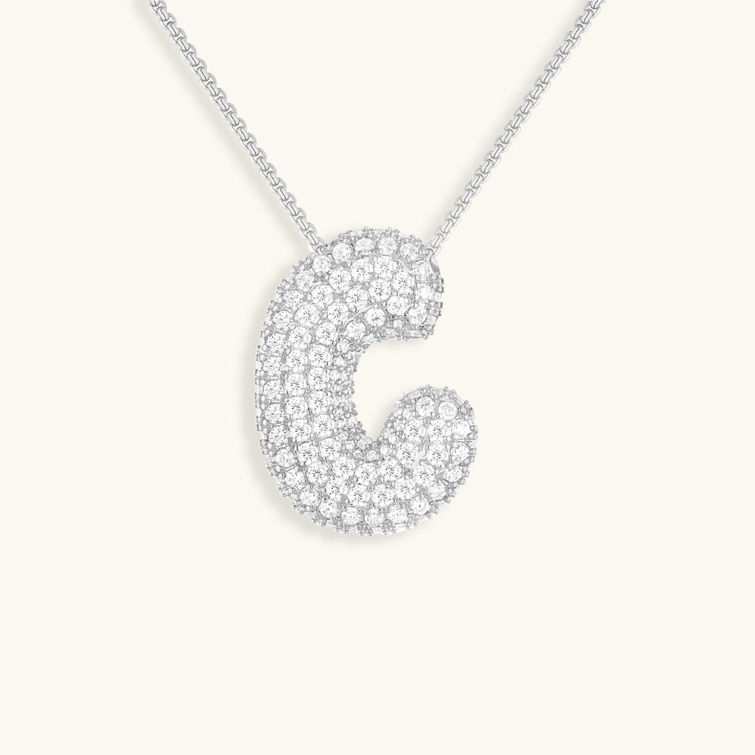 Collar de inicial con burbujas Hailey