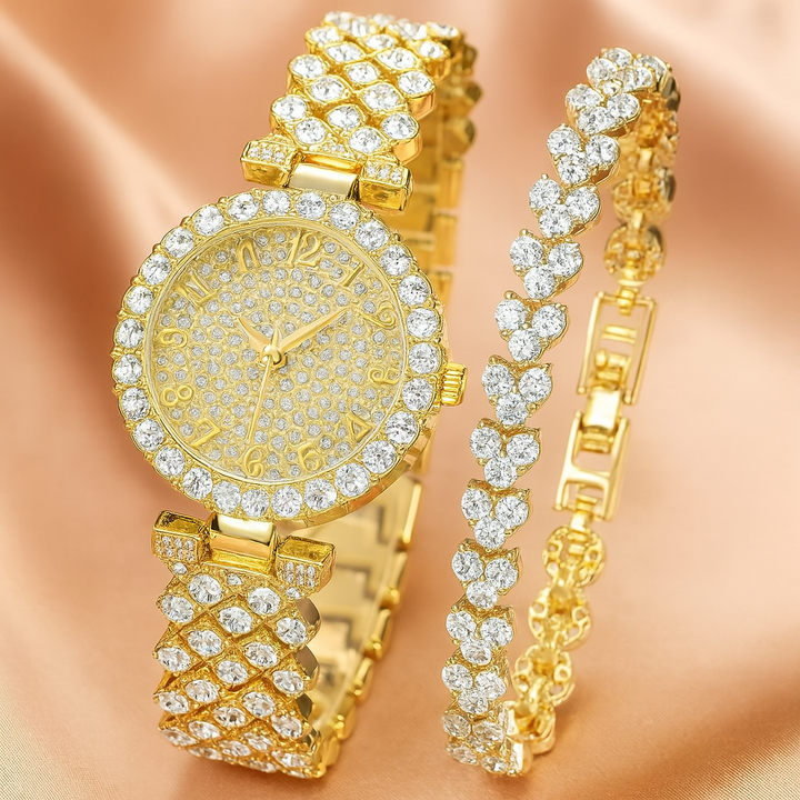 Set de Reloj y Pulsera Luxe Radiance | Dorado