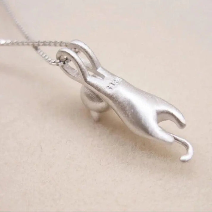 Collar Gatito Juguetón Plata de Ley 925