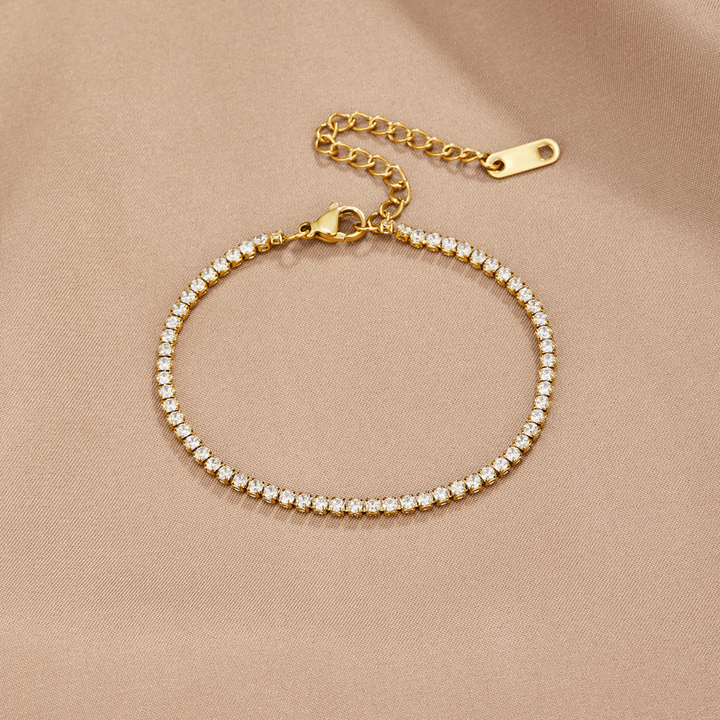 Pulsera de tenis de oro Cordelia