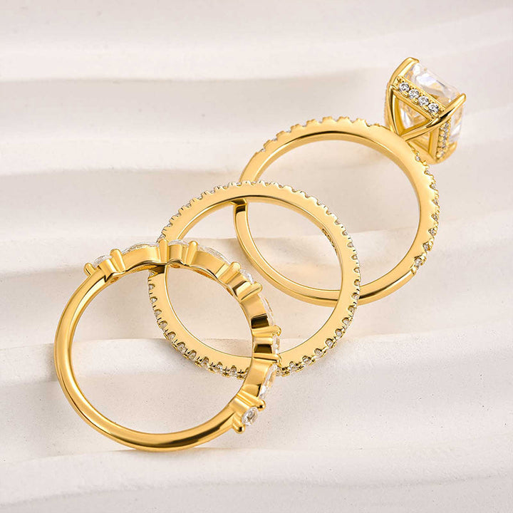 Set de Anillos de Boda Jaily 3PC | Dorado