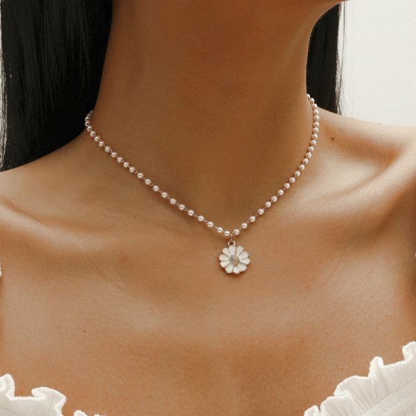 Collar Margarita con Perlas