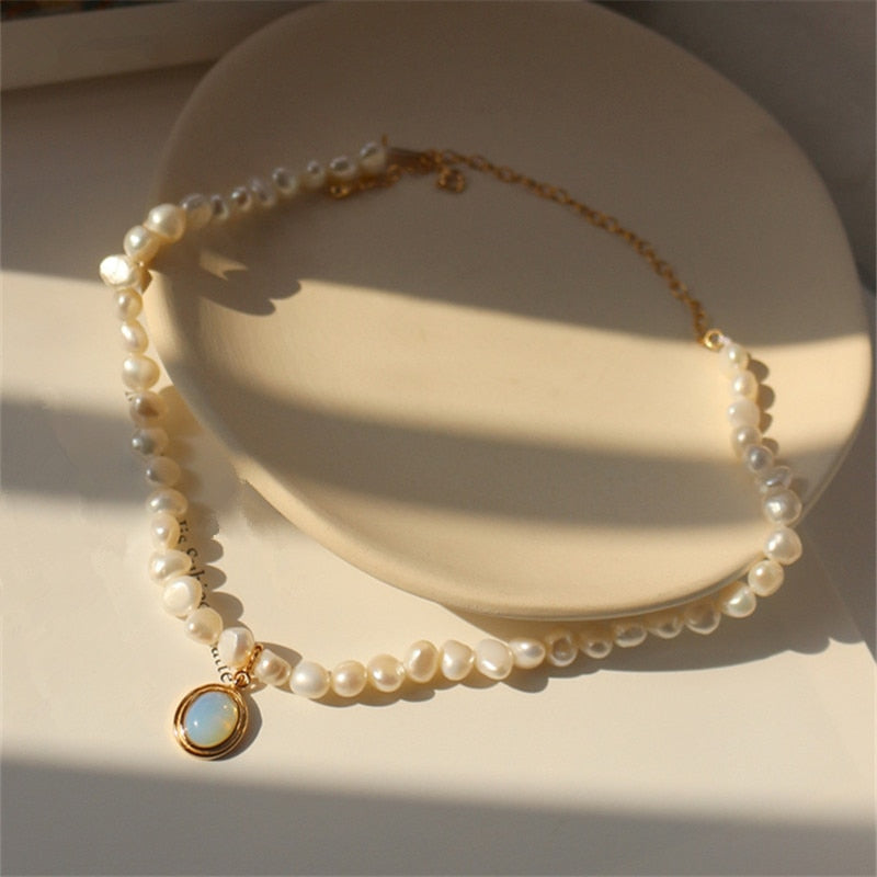 Collar de Perlas Piedra de Luna