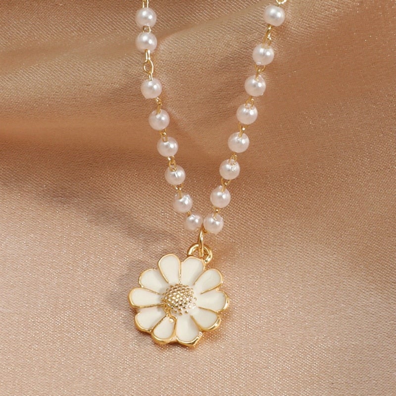 Collar Margarita con Perlas