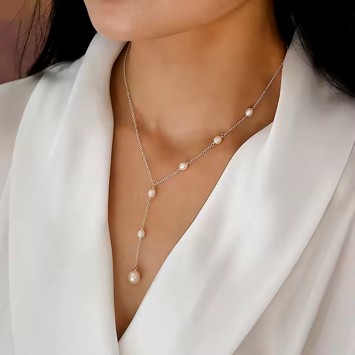 Valeria - Collar vintage de colgante con perlas