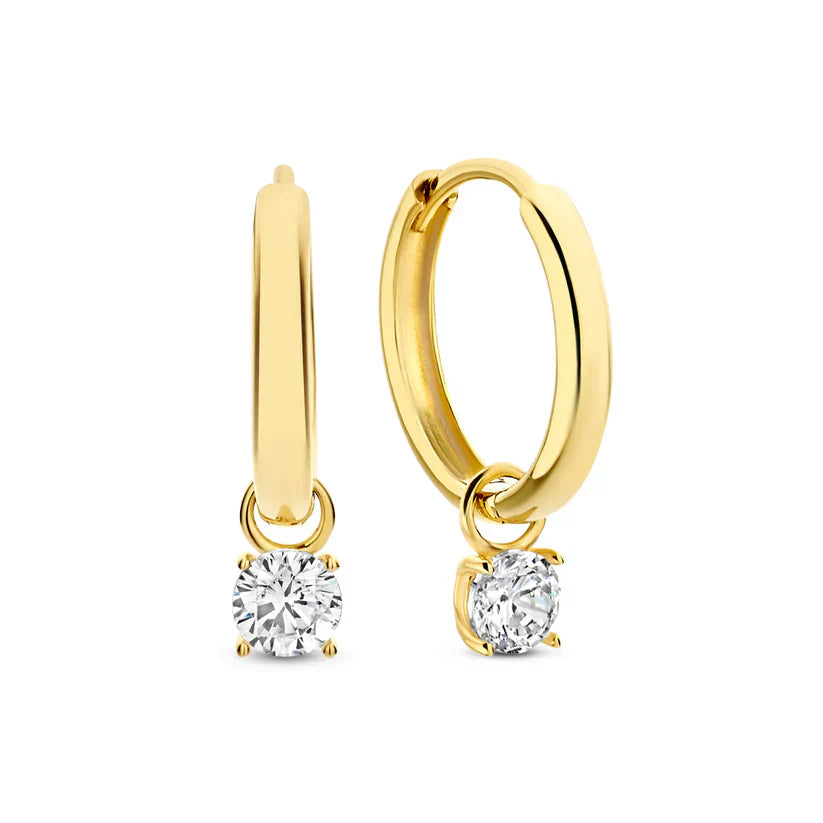 Set de Pendientes de Piedra Larmes de Lune | Dorado