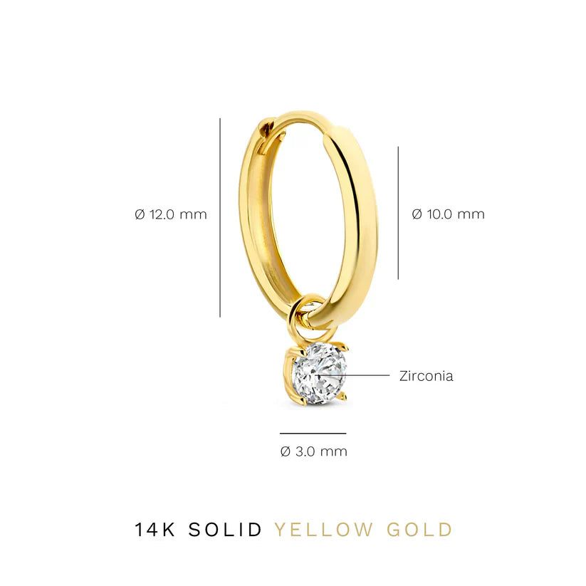 Set de Pendientes de Piedra Larmes de Lune | Dorado