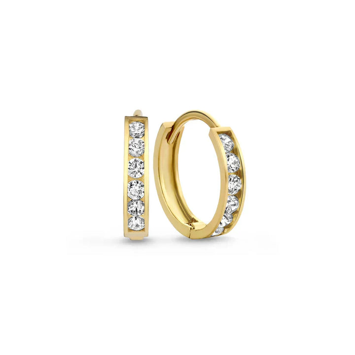 Set de Pendientes de Piedra Dara Brillane | Dorado