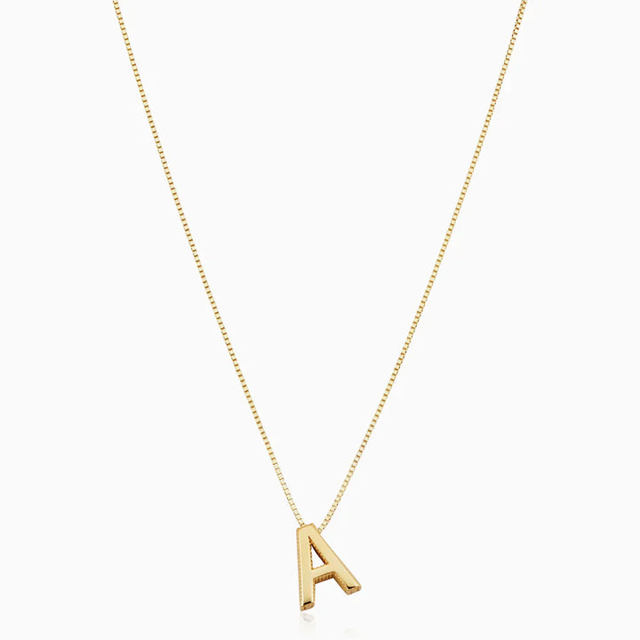 Collar con iniciales Love Letter | Oro blanco