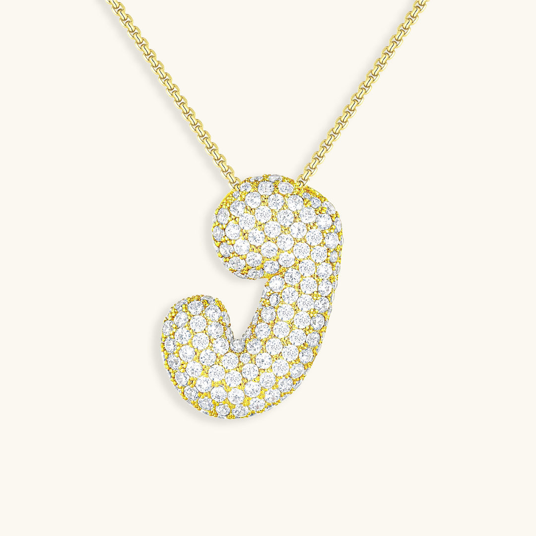 Collar de inicial con burbujas Hailey