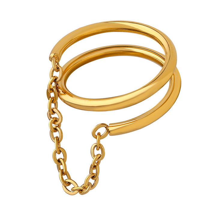 Anillo dorado Magnifique de cadena retorcida