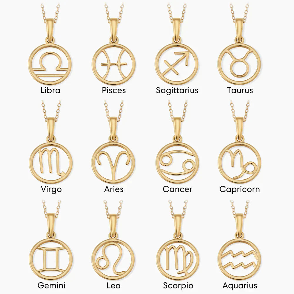 Collar de Signo Zodiacal | Dorado